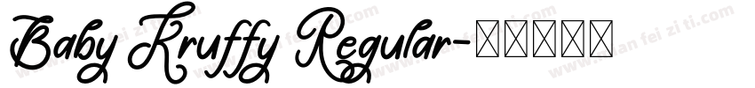 Baby Kruffy Regular字体转换